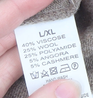 Womens UK Size L Spiritio di Artigiano Beige Pullover Jumper