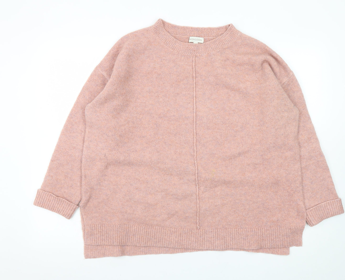 Womens UK Size L Monsoon Pink Pullover Jumper