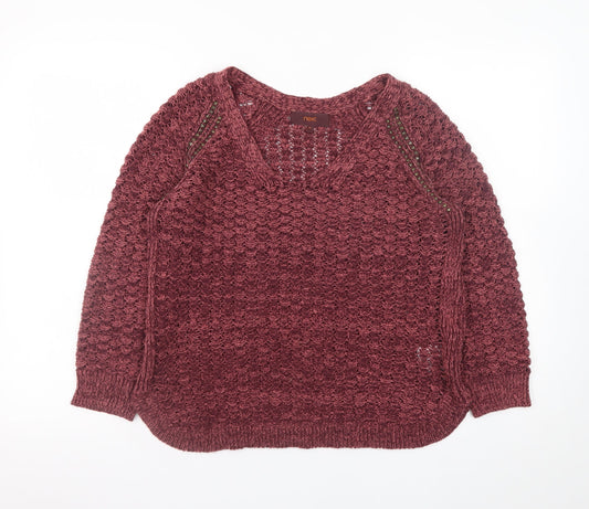 Womens UK Size 14 NEXT Red Pullover Jumper
