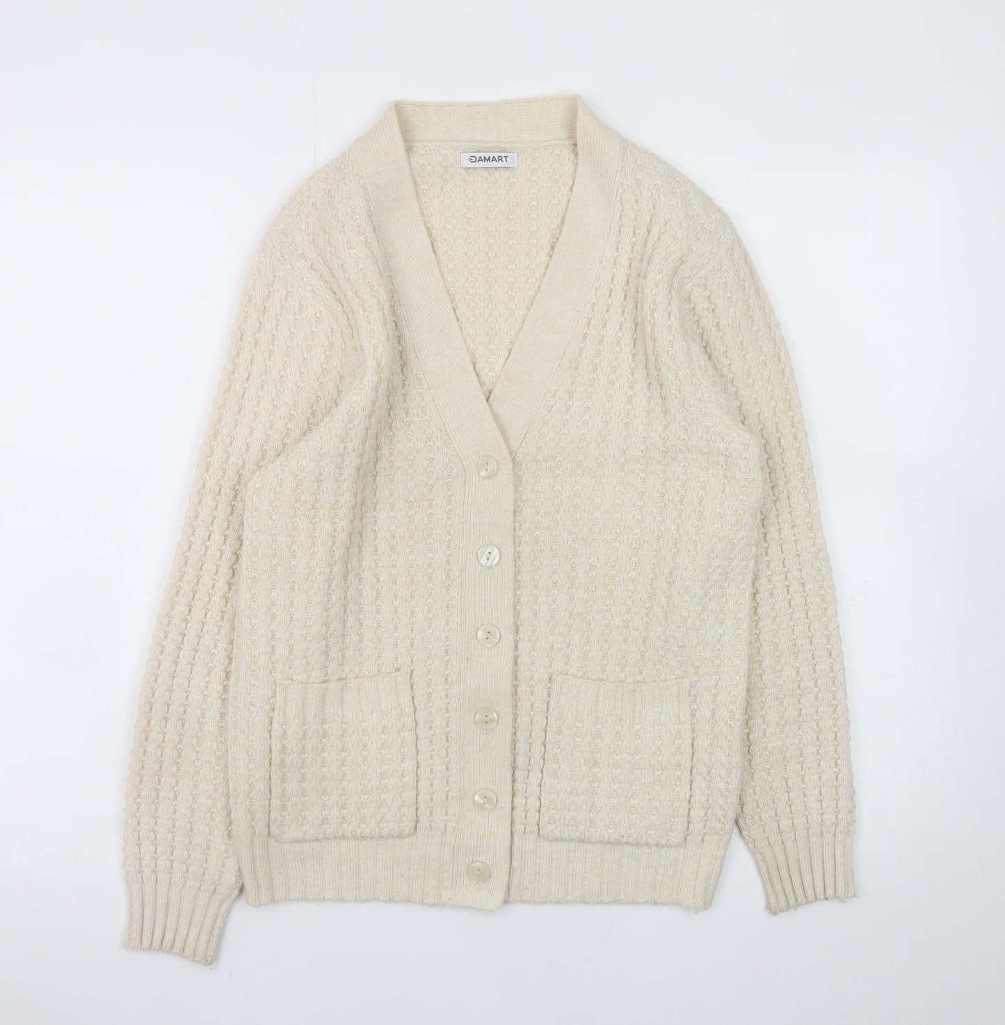 Womens UK Size S Damart Beige Cardigan Jumper