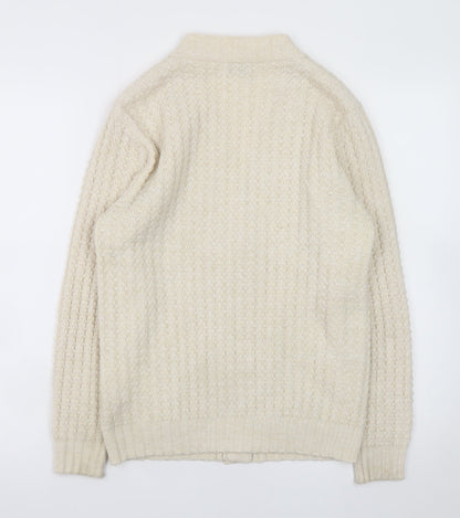 Womens UK Size S Damart Beige Cardigan Jumper