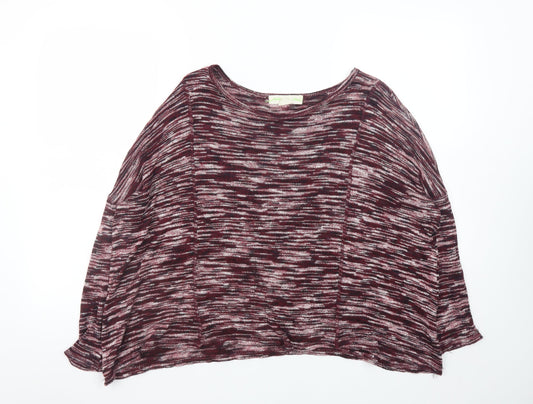 Womens UK Size S Staring at Stars Red Pullover Jumper