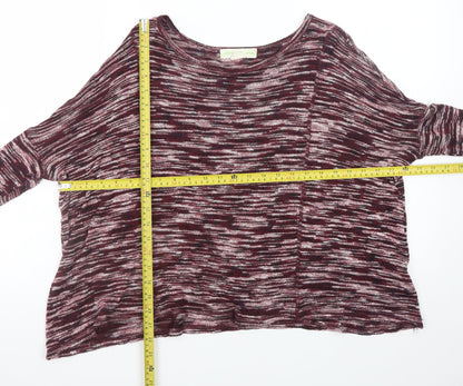 Womens UK Size S Staring at Stars Red Pullover Jumper