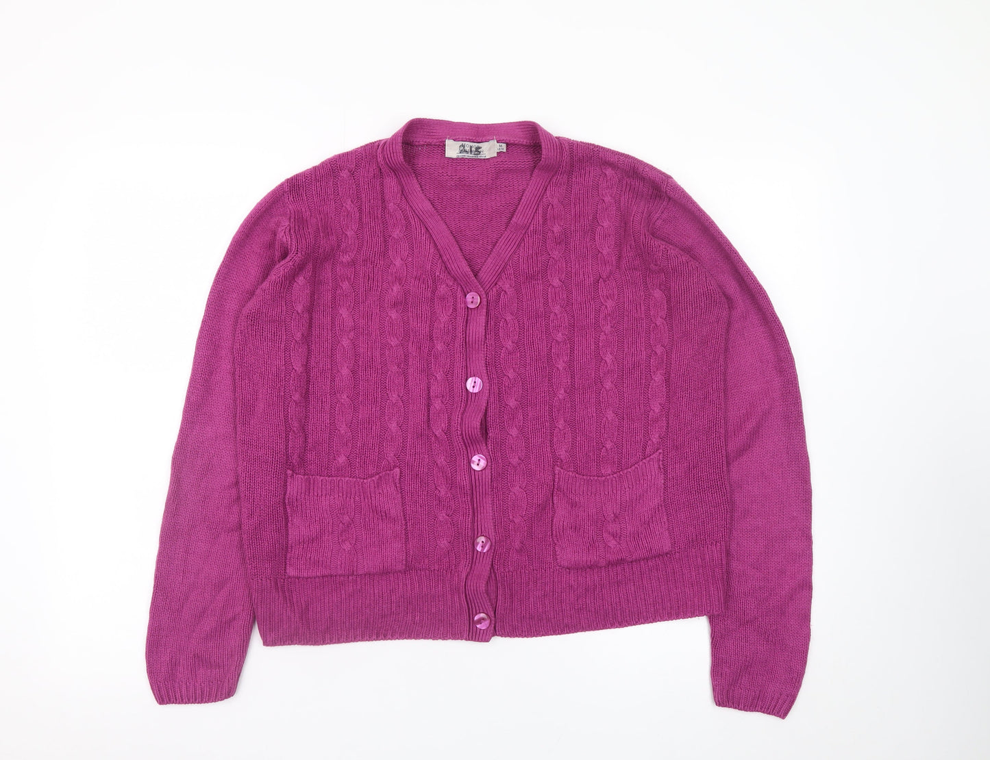 Womens UK Size 14 Honor Millburn Purple Cardigan Jumper