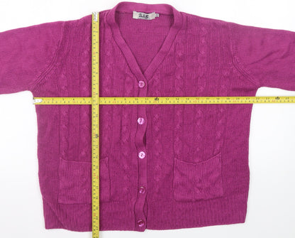 Womens UK Size 14 Honor Millburn Purple Cardigan Jumper