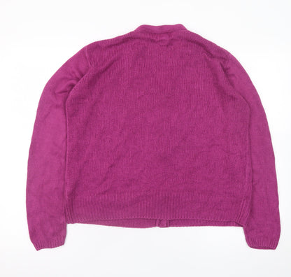 Womens UK Size 14 Honor Millburn Purple Cardigan Jumper