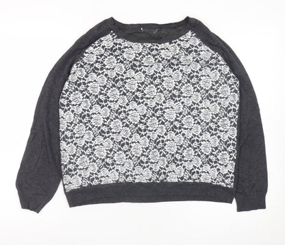 Womens UK Size 16 Marks and Spencer Grey Pullover Jumper