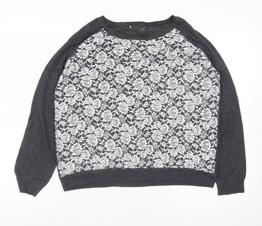 Womens UK Size 16 Marks and Spencer Grey Pullover Jumper