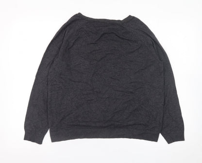 Womens UK Size 16 Marks and Spencer Grey Pullover Jumper