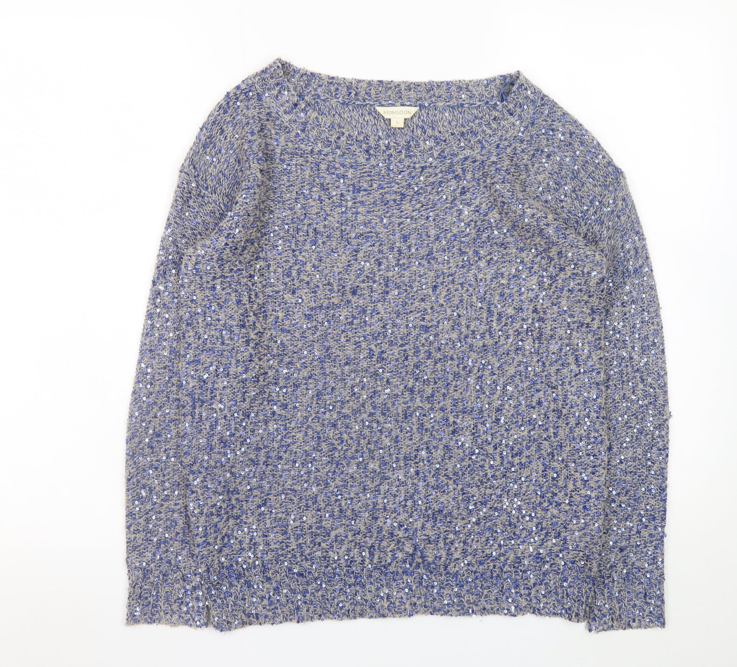 Womens UK Size S Monsoon Blue Pullover Jumper