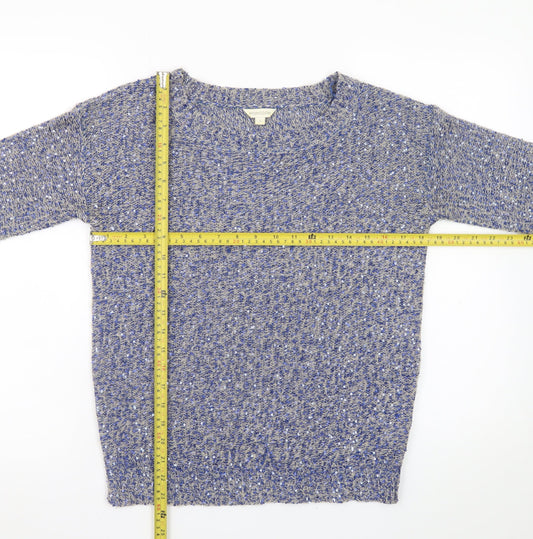 Womens UK Size S Monsoon Blue Pullover Jumper