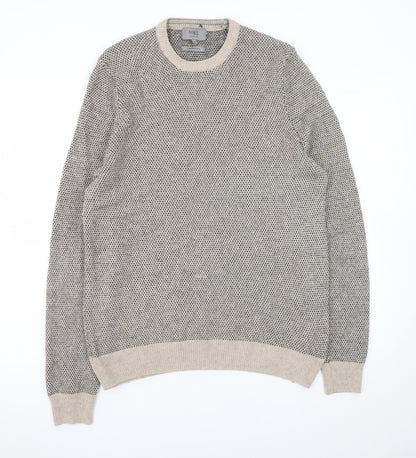 Mens UK Size M Marks and Spencer Beige Pullover Jumper
