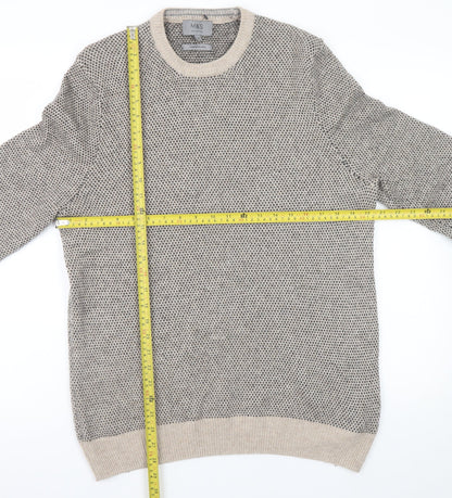 Mens UK Size M Marks and Spencer Beige Pullover Jumper
