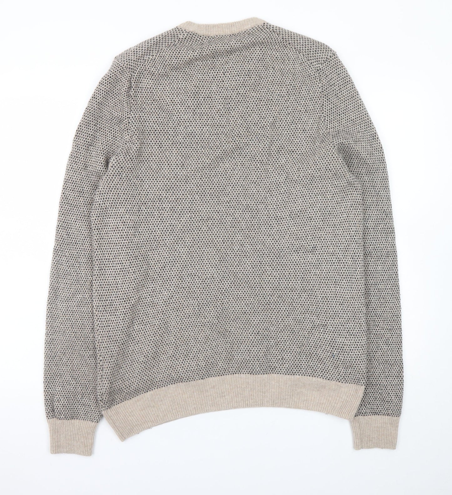Mens UK Size M Marks and Spencer Beige Pullover Jumper