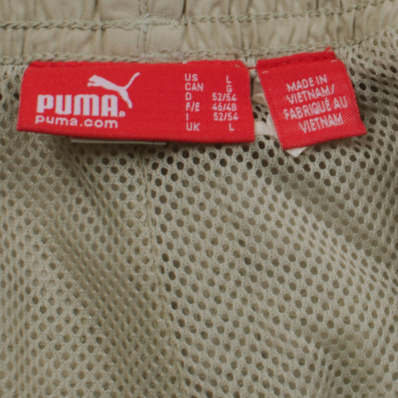 Mens UK Size L PUMA Regular Fit Jogger Beige Trousers