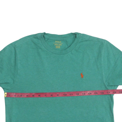 Boys UK Size 14-16 Years Ralph Lauren Green Basic T-Shirt