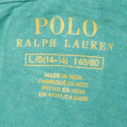 Boys UK Size 14-16 Years Ralph Lauren Green Basic T-Shirt