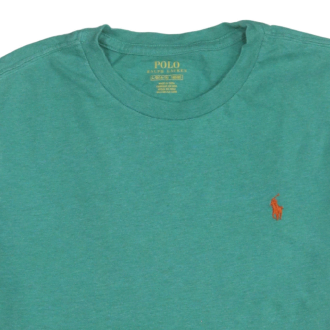 Boys UK Size 14-16 Years Ralph Lauren Green Basic T-Shirt