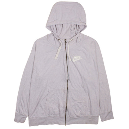 Mens UK Size 3XL Nike Grey Full Zip Hoodie