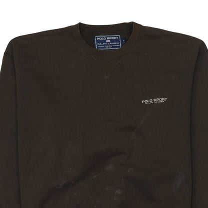 Mens UK Size XL Polo Sport Ralph Lauren Brown Pullover Sweatshirt