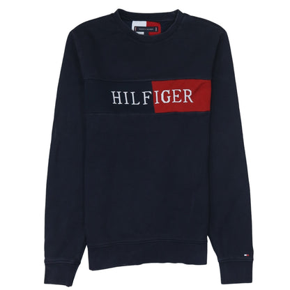Mens UK Size S Tommy Hilfiger Blue Pullover Sweatshirt
