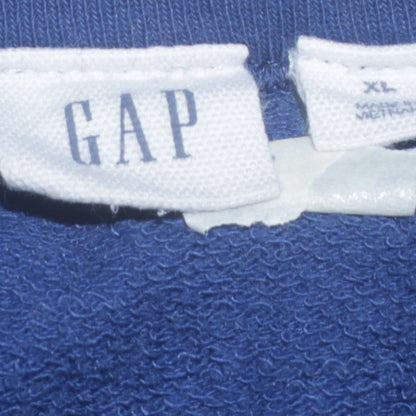 Gap Unisex Blue XL Pullover Sweatshirt with Floral Logo