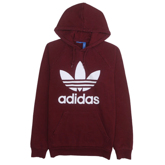 Mens UK Size S adidas Red Pullover Hoodie