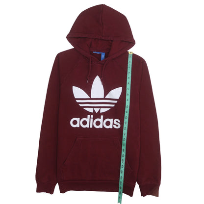 Mens UK Size S adidas Red Pullover Hoodie