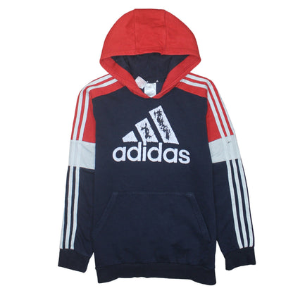 Boys UK Size 13-14 Years adidas Blue Pullover Hoodie