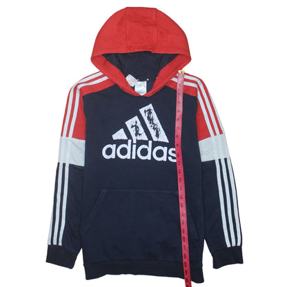 Boys UK Size 13-14 Years adidas Blue Pullover Hoodie