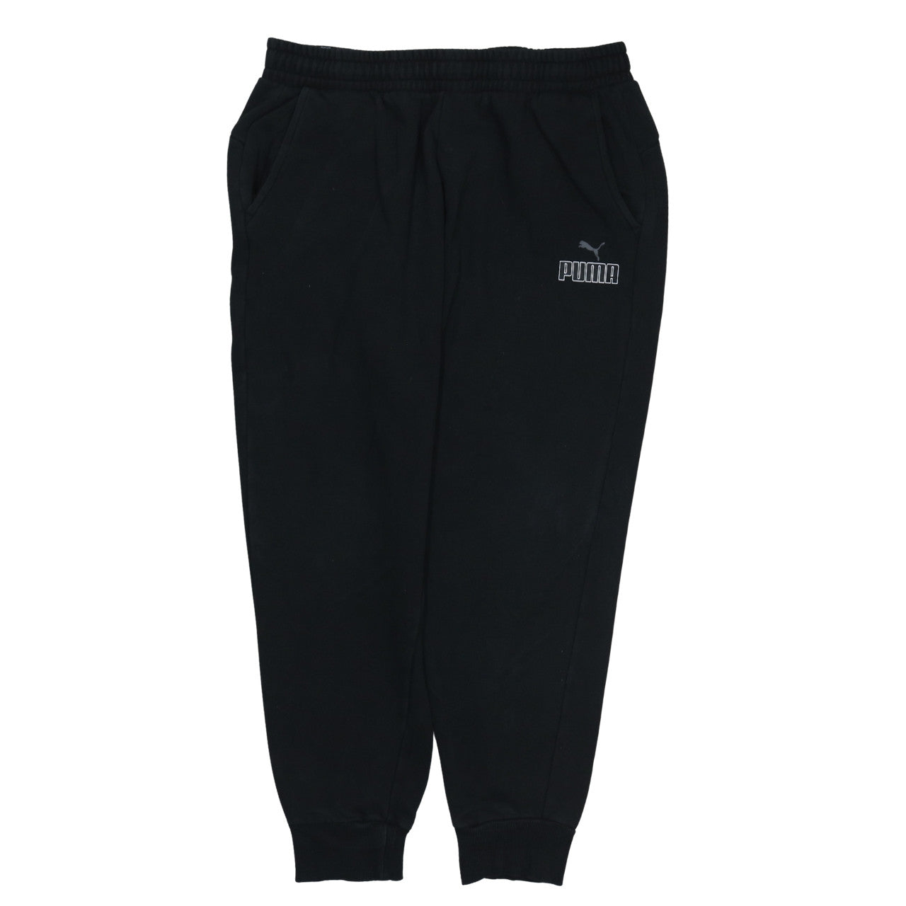 Mens UK Size XL PUMA Regular Fit Jogger Black Trousers