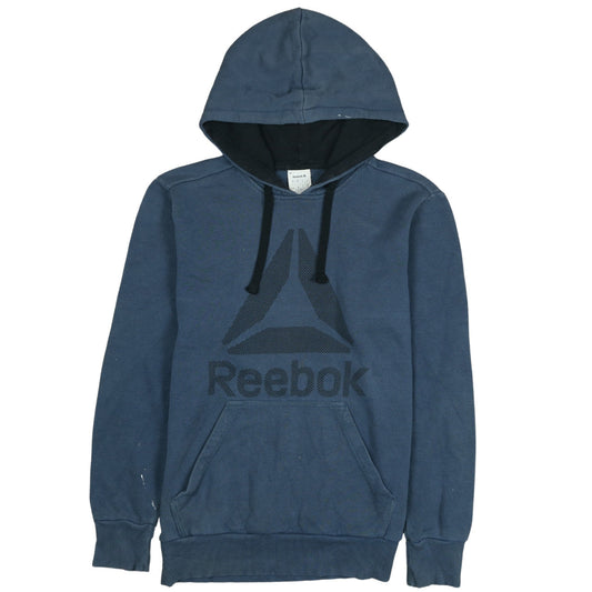 Mens UK Size S Reebok Blue Pullover Hoodie