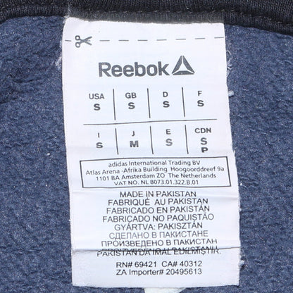Mens UK Size S Reebok Blue Pullover Hoodie