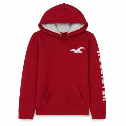 Mens UK Size S Hollister Red Pullover Hoodie