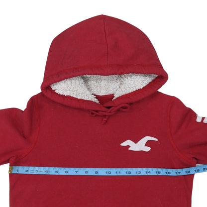 Mens UK Size S Hollister Red Pullover Hoodie
