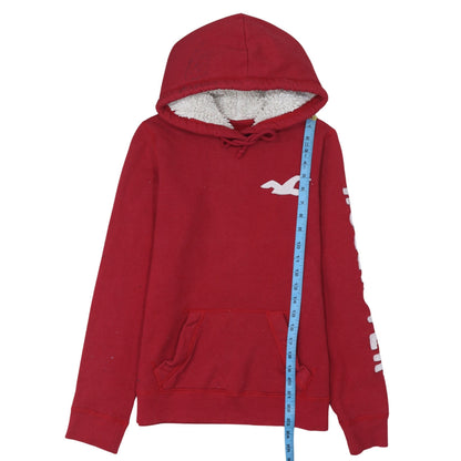 Mens UK Size S Hollister Red Pullover Hoodie