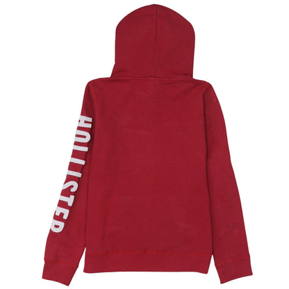 Mens UK Size S Hollister Red Pullover Hoodie