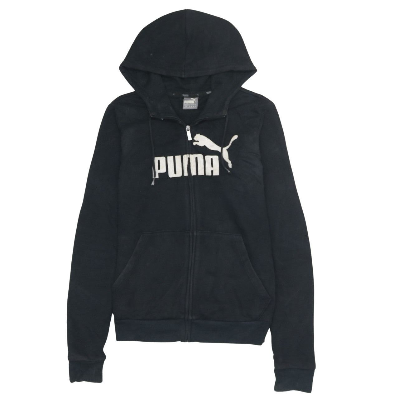 Womens UK Size L PUMA Black Full Zip Hoodie