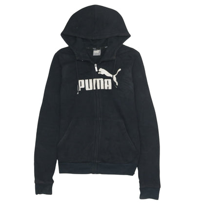 Womens UK Size L PUMA Black Full Zip Hoodie