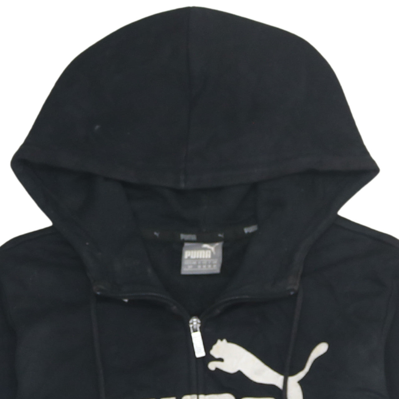 Womens UK Size L PUMA Black Full Zip Hoodie