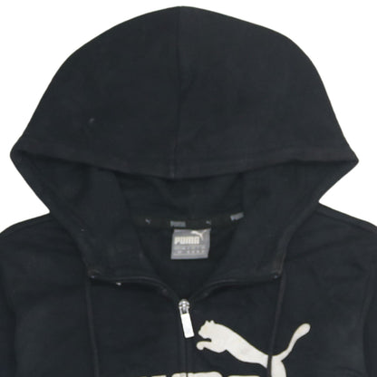Womens UK Size L PUMA Black Full Zip Hoodie
