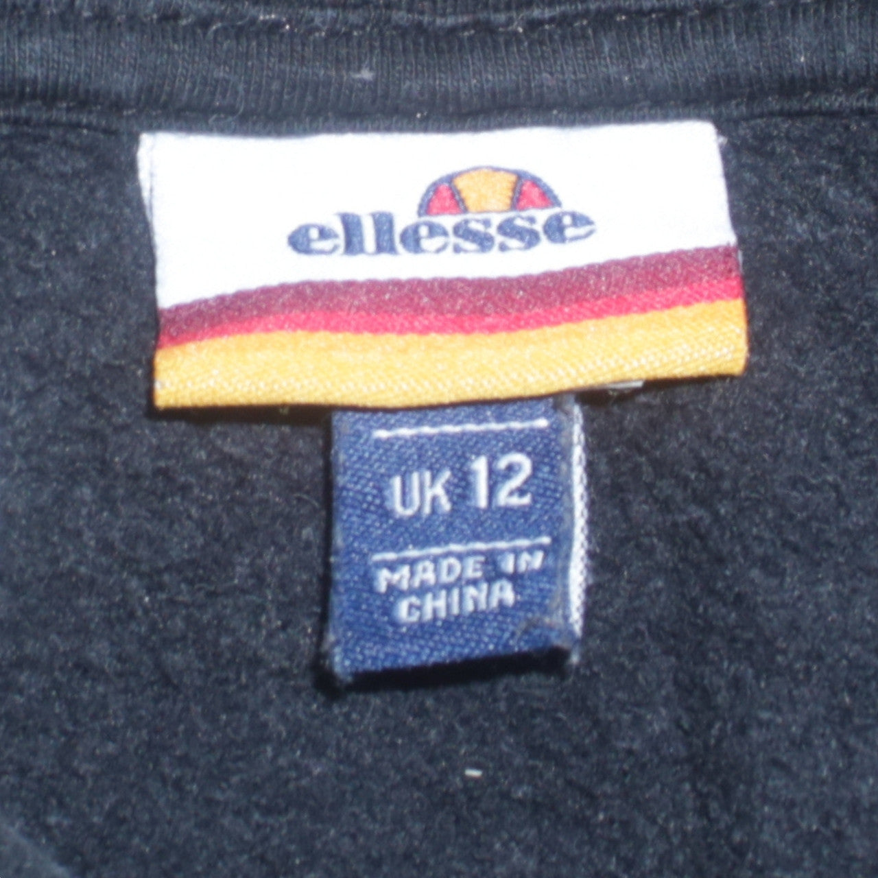 Womens UK Size 12 ellesse Black Pullover Hoodie