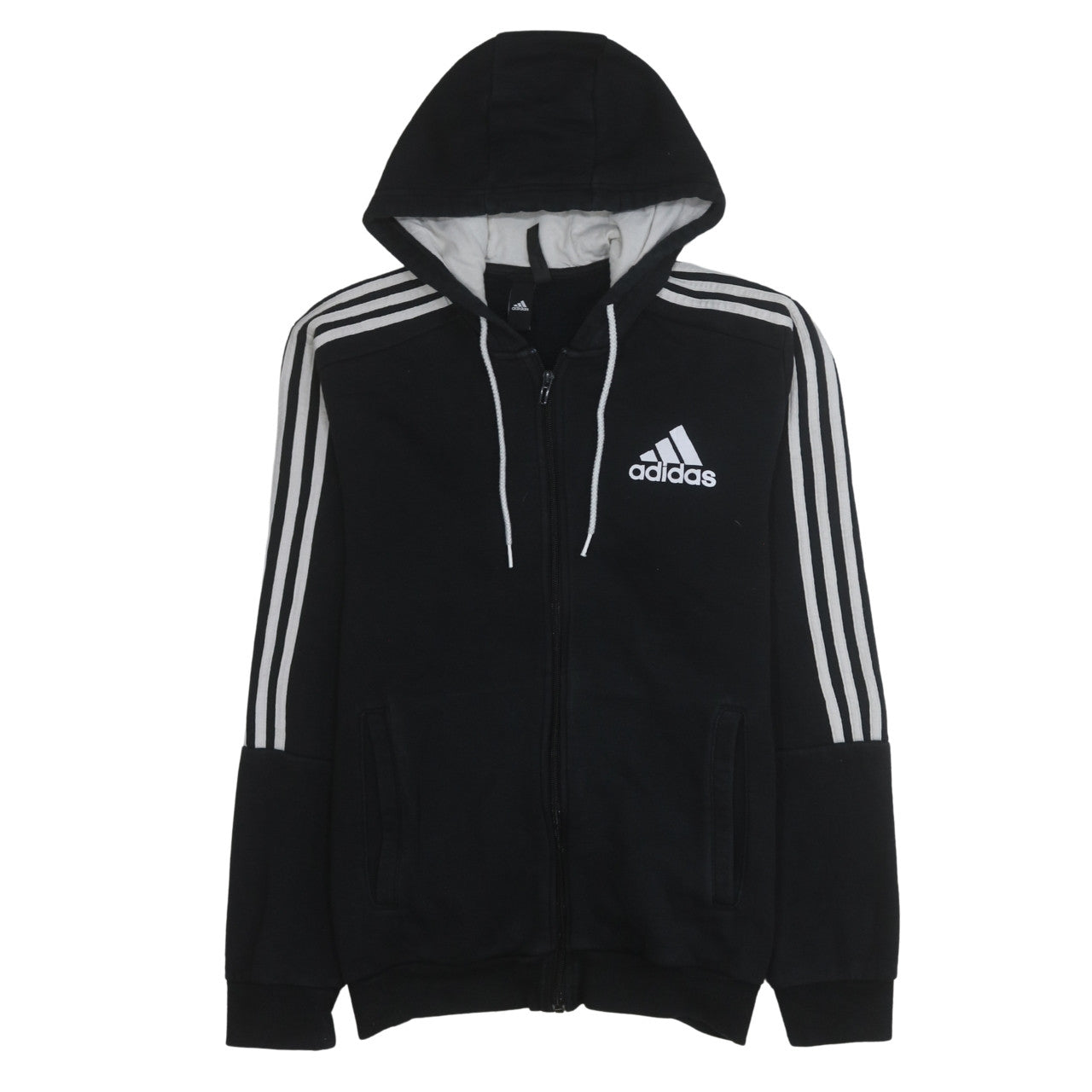Mens UK Size M adidas Black Full Zip Hoodie