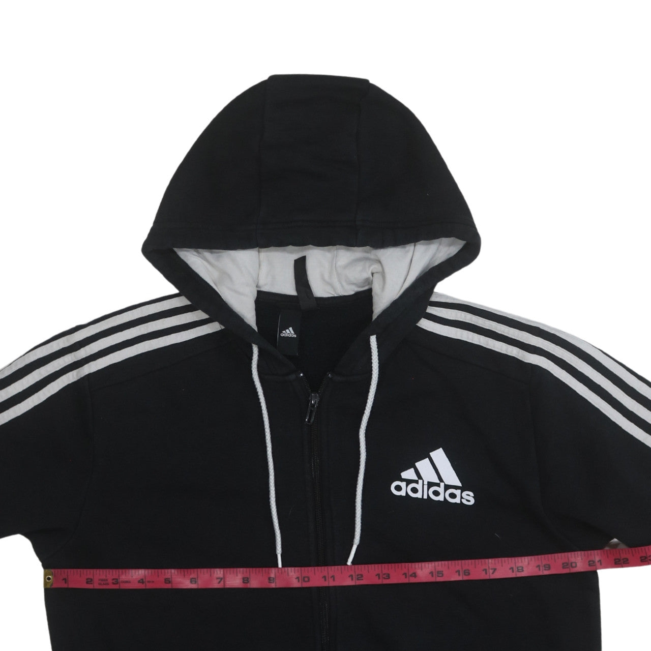 Mens UK Size M adidas Black Full Zip Hoodie