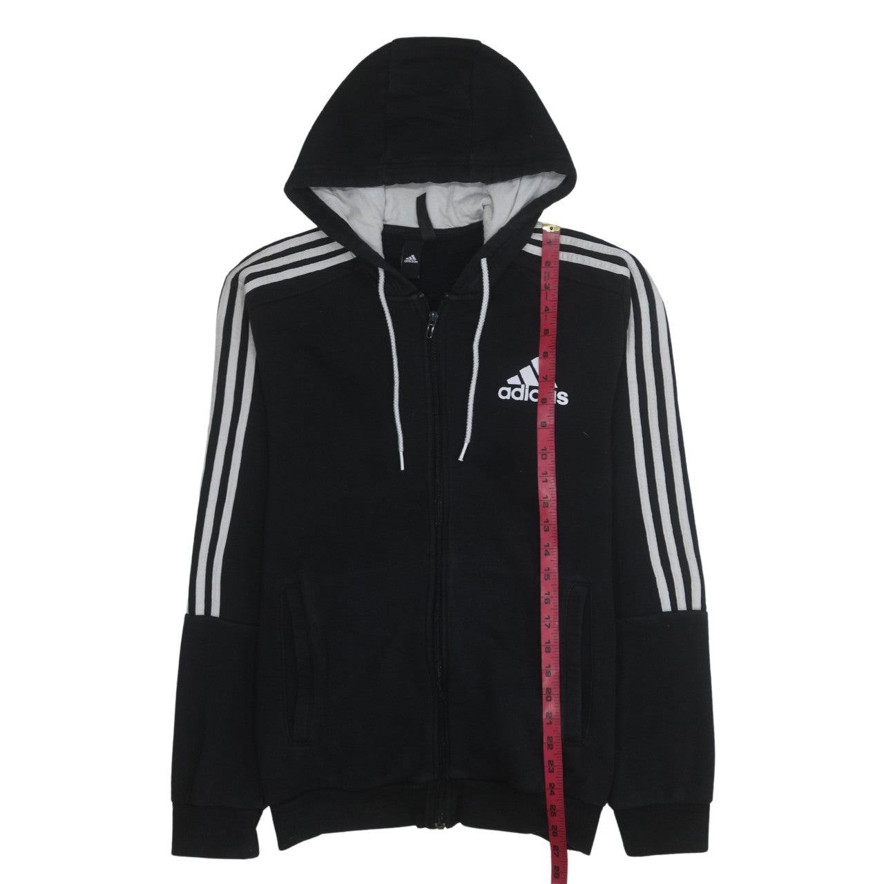 Mens UK Size M adidas Black Full Zip Hoodie
