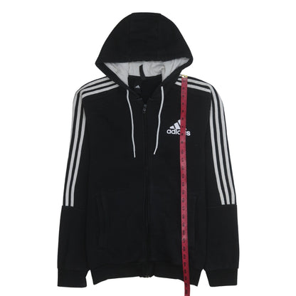 Mens UK Size M adidas Black Full Zip Hoodie