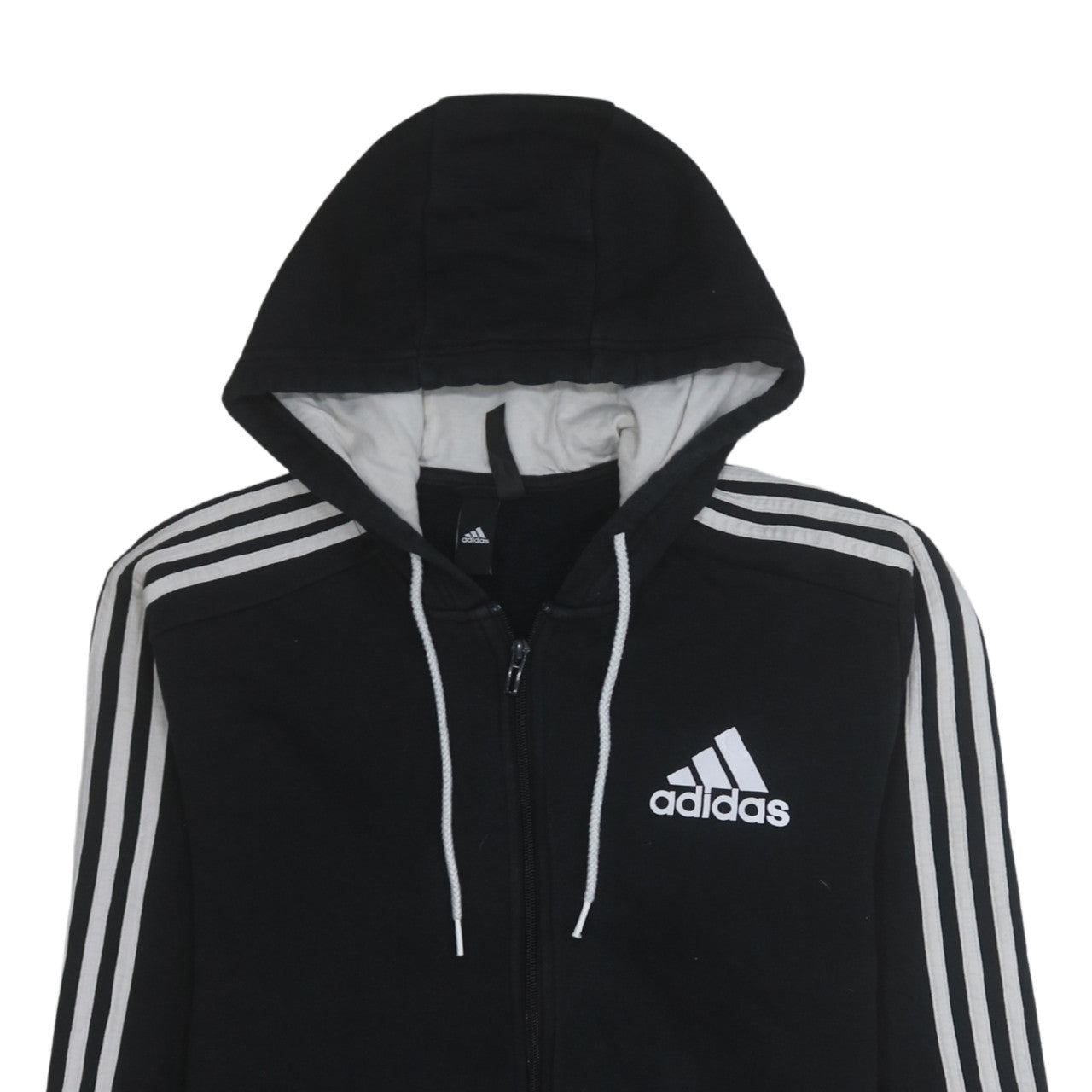 Mens UK Size M adidas Black Full Zip Hoodie