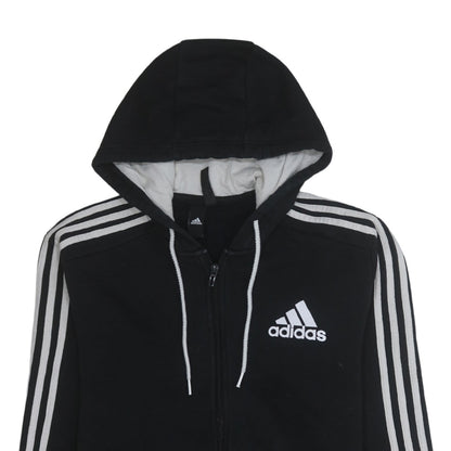 Mens UK Size M adidas Black Full Zip Hoodie