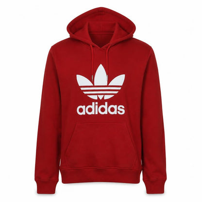 Mens UK Size L adidas Red Pullover Hoodie