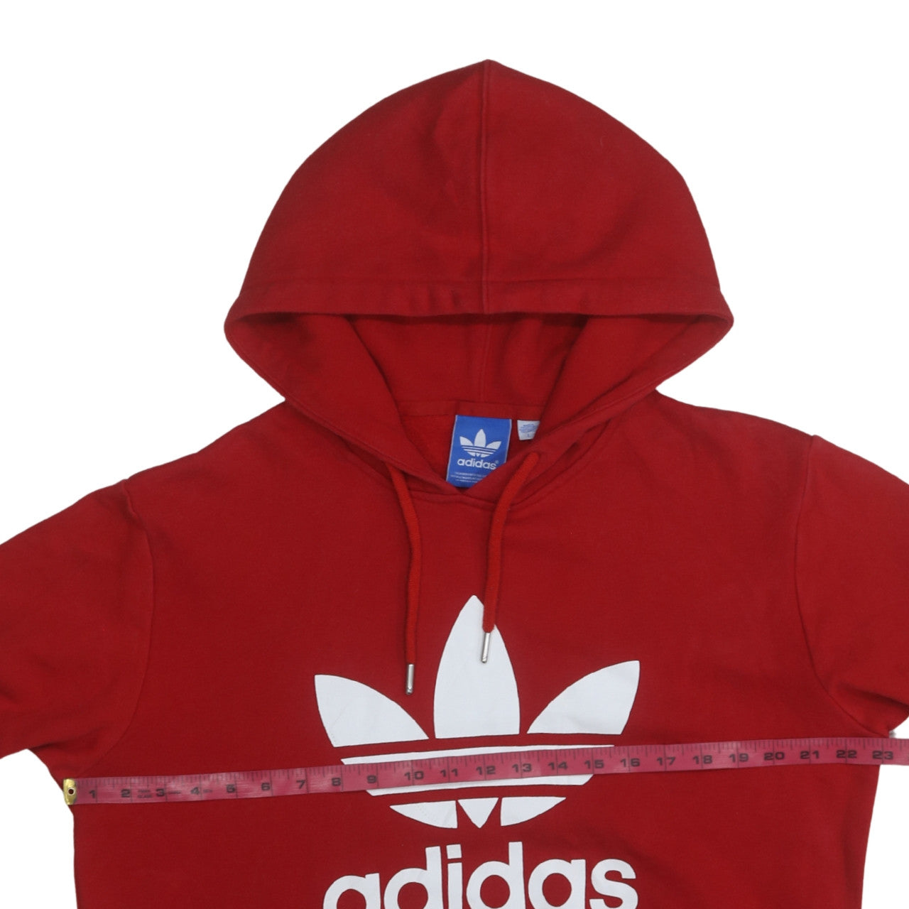 Mens UK Size L adidas Red Pullover Hoodie